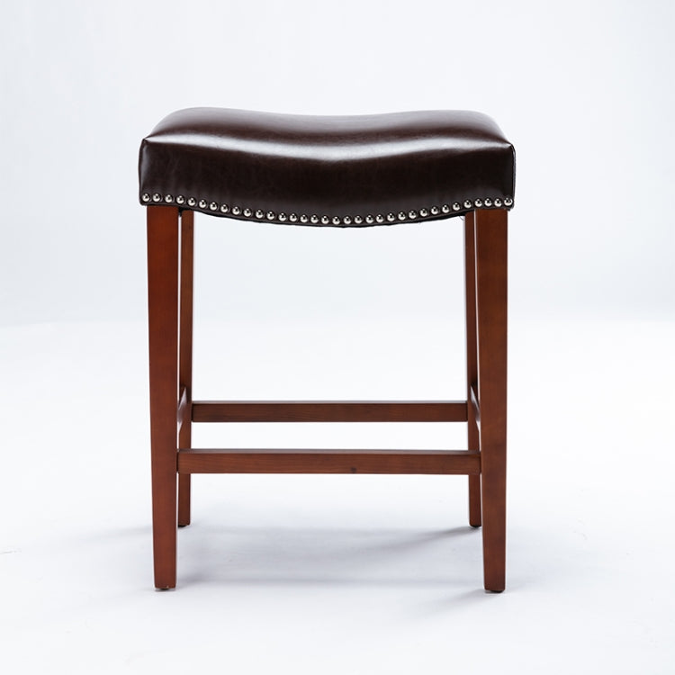 [US Warehouse] 2 PCS Home Living Room Leather Barstool, Size: 50.5x33.5x66.5cm