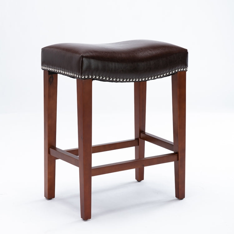 [US Warehouse] 2 PCS Home Living Room Leather Barstool, Size: 50.5x33.5x66.5cm
