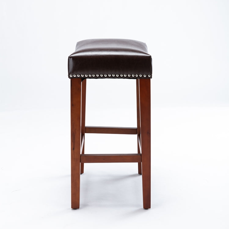 [US Warehouse] 2 PCS Home Living Room Leather Barstool, Size: 50.5x33.5x66.5cm