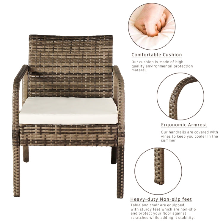 [US Warehouse] 4 in 1 Outdoor Leisure Rattan Furniture