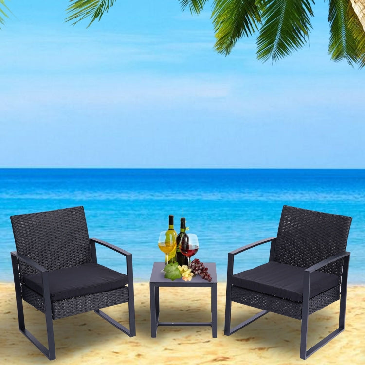[US Warehouse] 3 Pieces Patio Set Outdoor Wicker Patio Furniture Sets