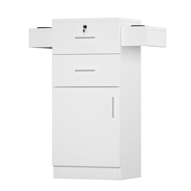 [US Warehouse] Barbershop Salon Locker with Hair Dryer Rack & Drawer & Lock