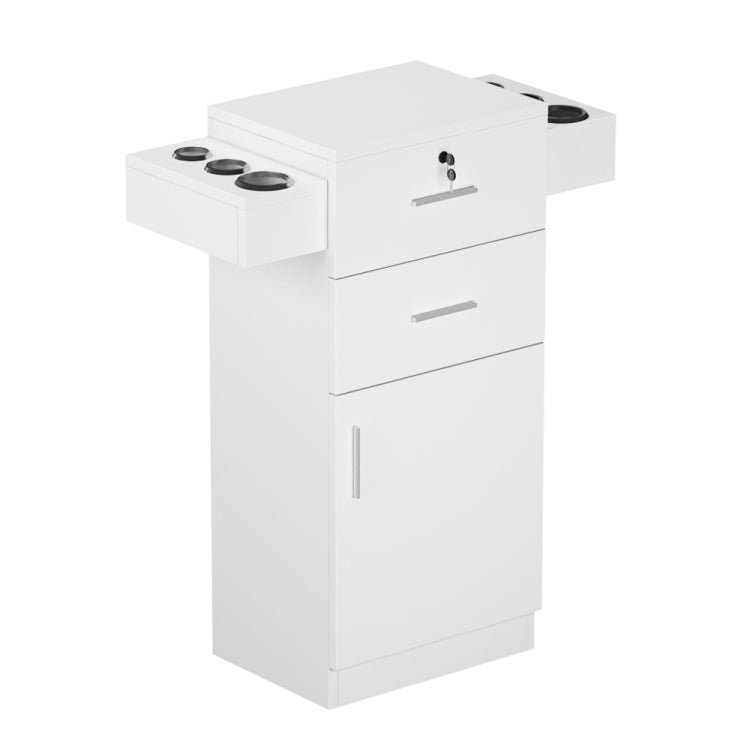 [US Warehouse] Barbershop Salon Locker with Hair Dryer Rack & Drawer & Lock