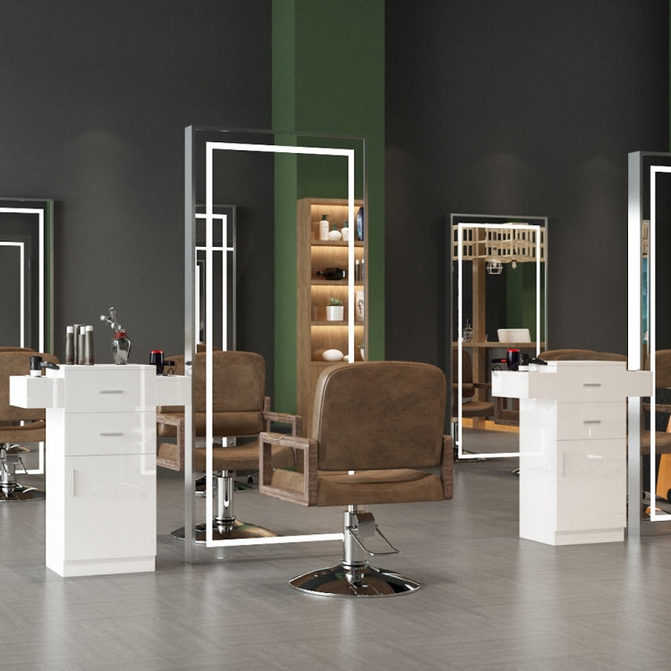 [US Warehouse] Barbershop Salon Locker with Hair Dryer Rack & Drawer & Lock
