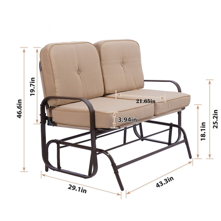 [US Warehouse] Double Sofa with Cushion, Size: 93x118.4x74cm