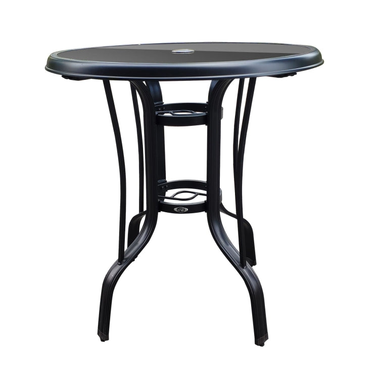 [US Warehouse] Glass Round Bar Table for Yard And Garden