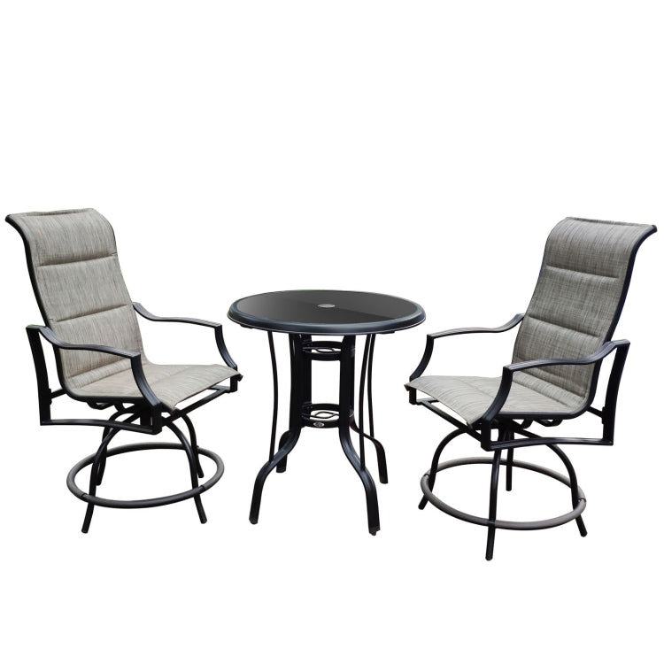 [US Warehouse] Glass Round Bar Table for Yard And Garden