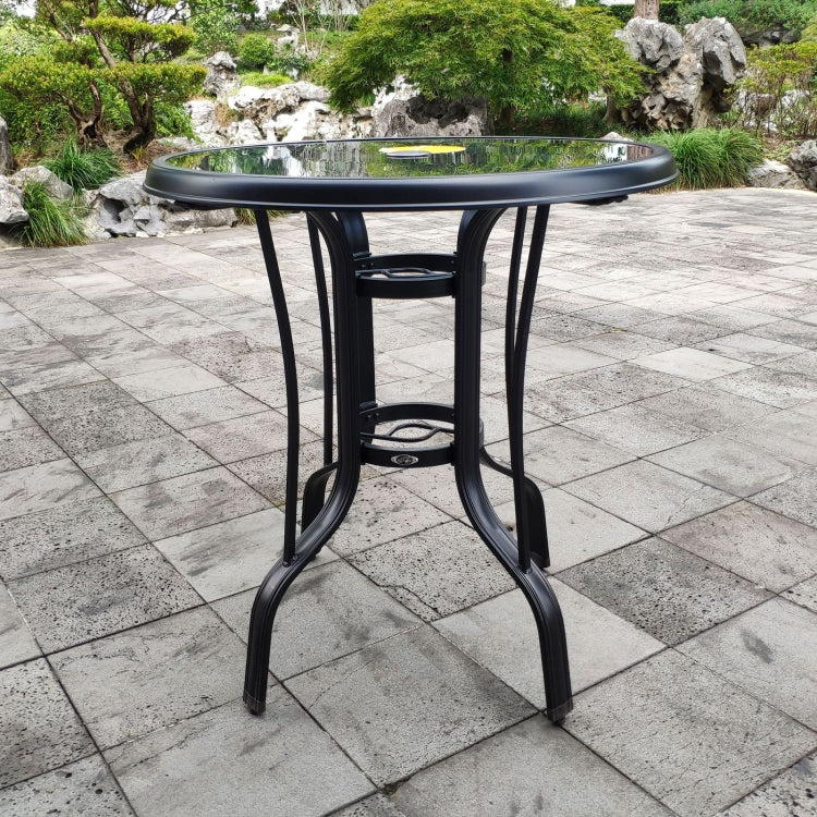 [US Warehouse] Glass Round Bar Table for Yard And Garden