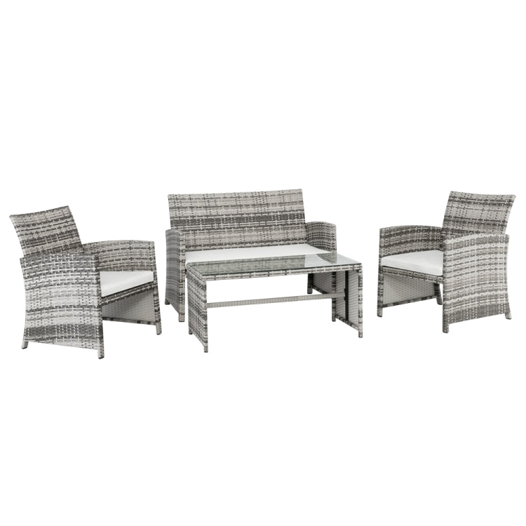 [US Warehouse] 4 PCS Weaving Rattan Gradient Combination Sofa