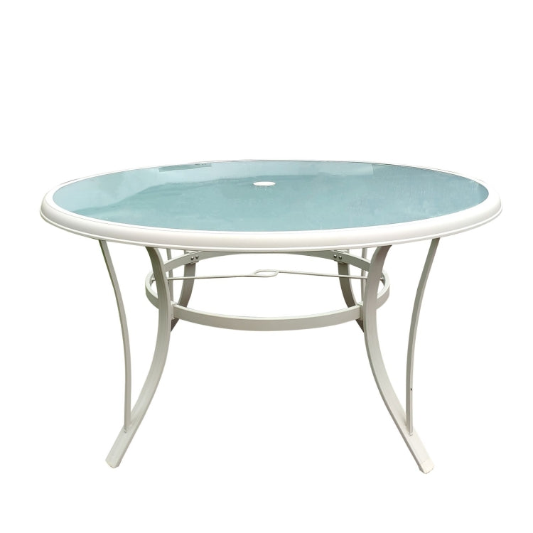 [US Warehouse] Round Aluminum Outdoor Dining Table, Size: 51x29.5 inch