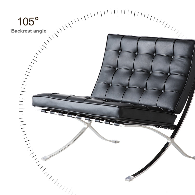 [UK Warehouse] BS801A Living Room Leisure Sofa Chairs Foldable Single Leather Chairs(Black)