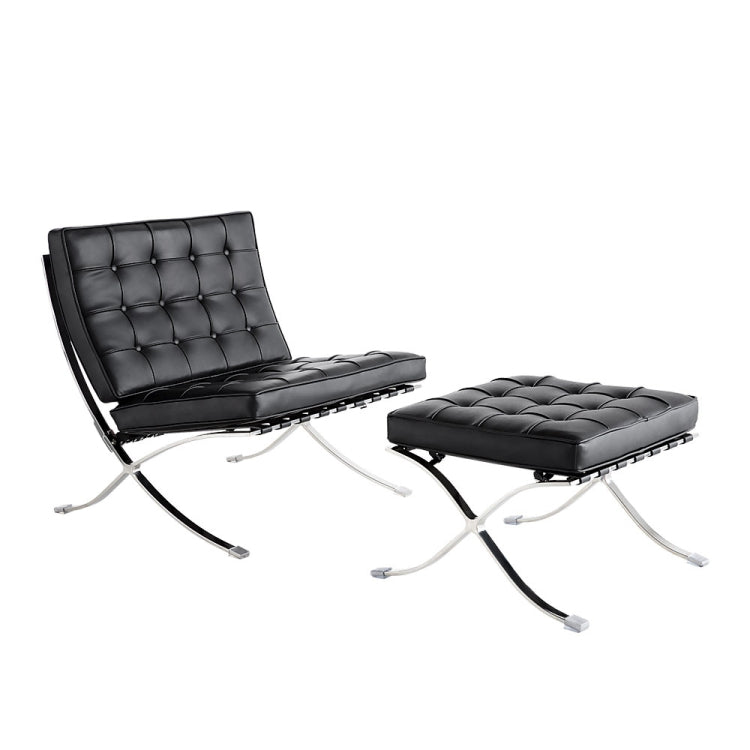 [UK Warehouse] BS804A 2 in 1 Living Room Leisure Sofa Chairs Foldable Single Leather Chairs + Step Stool Set