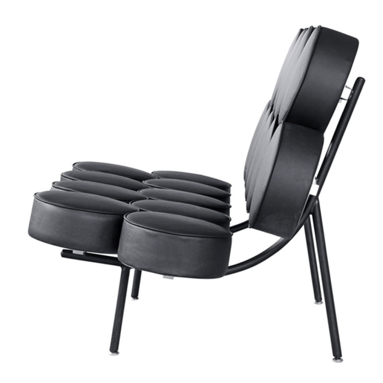 [UK Warehouse] GY011A Disc-shaped Upholstered Sofa Chairs Living Room Lounge Single Chairs Drum Chairs(Black)