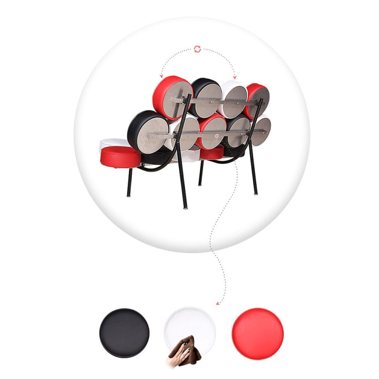 [UK Warehouse] GY011A Disc-shaped Upholstered Sofa Chairs Living Room Lounge Single Chairs Drum Chairs(Black)