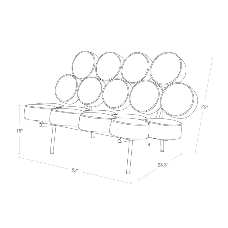 [UK Warehouse] GY011A Disc-shaped Upholstered Sofa Chairs Living Room Lounge Single Chairs Drum Chairs(Black)
