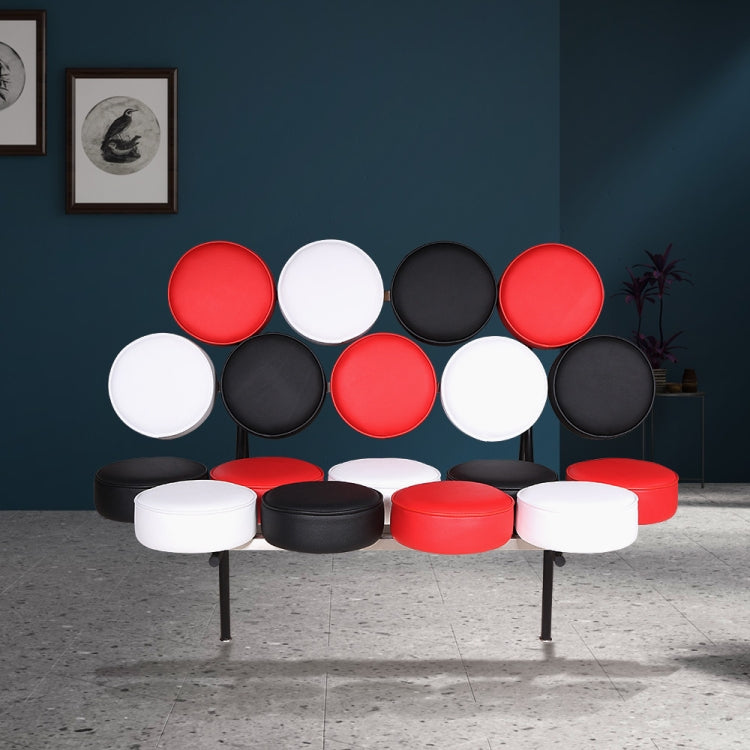 [UK Warehouse] GY011A Disc-shaped Upholstered Sofa Chairs Living Room Lounge Single Chairs Drum Chairs(Black)