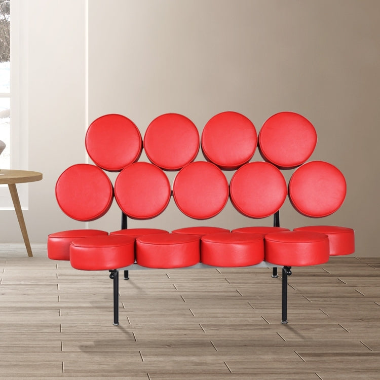 [UK Warehouse] GY011A Disc-shaped Upholstered Sofa Chairs Living Room Lounge Single Chairs Drum Chairs(Black)