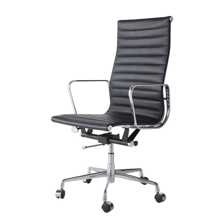 [UK Warehouse] HJ202A Hyperboloid Design Rotatable Lifting Adjustable Office Chairs PU Leather Recliner with Armrests, Size: (106-116) x 67 x 59cm