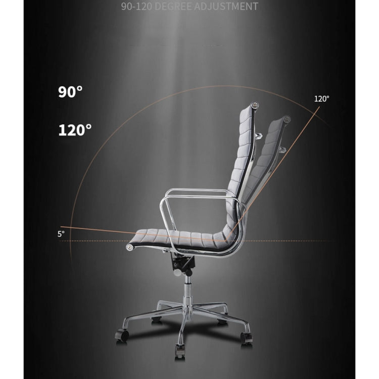 [UK Warehouse] HJ202A Hyperboloid Design Rotatable Lifting Adjustable Office Chairs PU Leather Recliner with Armrests, Size: (106-116) x 67 x 59cm