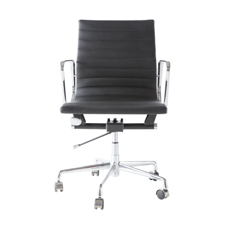 [UK Warehouse] HJ202B Hyperboloid Design Rotatable Lifting Adjustable Office Chairs PU Leather Recliner with Armrests, Size: (90-100) x 63 x 59cm