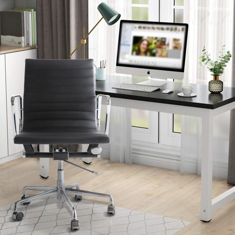 [UK Warehouse] HJ202B Hyperboloid Design Rotatable Lifting Adjustable Office Chairs PU Leather Recliner with Armrests, Size: (90-100) x 63 x 59cm
