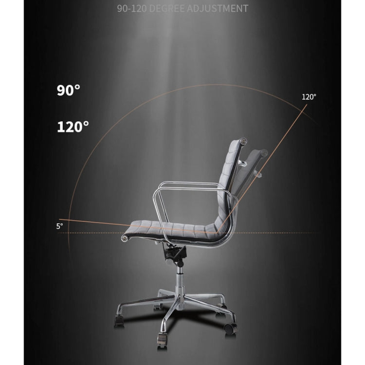 [UK Warehouse] HJ202B Hyperboloid Design Rotatable Lifting Adjustable Office Chairs PU Leather Recliner with Armrests, Size: (90-100) x 63 x 59cm
