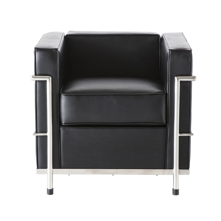 [UK Warehouse] SF201A Stainless Steel Frame PU Leather Sofa Living Room Lounge Sofa Single Sofa