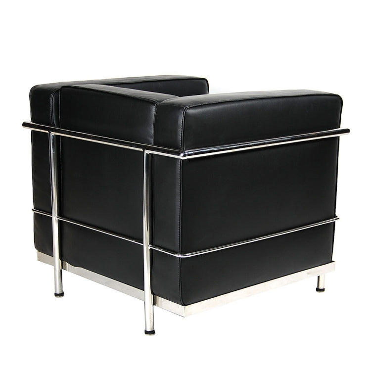 [UK Warehouse] SF201A Stainless Steel Frame PU Leather Sofa Living Room Lounge Sofa Single Sofa