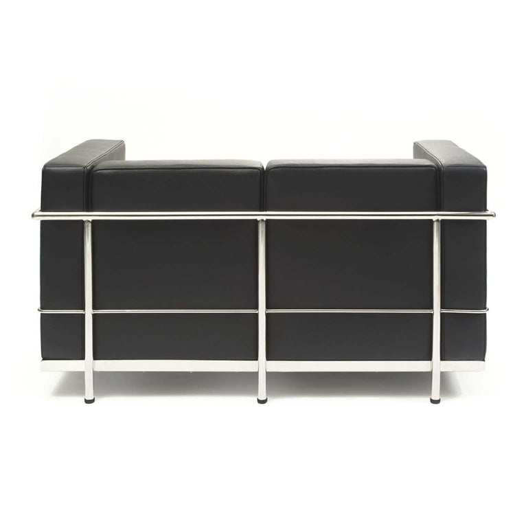 [UK Warehouse] SF202A Stainless Steel Frame PU Leather Sofa Living Room Lounge Sofa Double Sofa