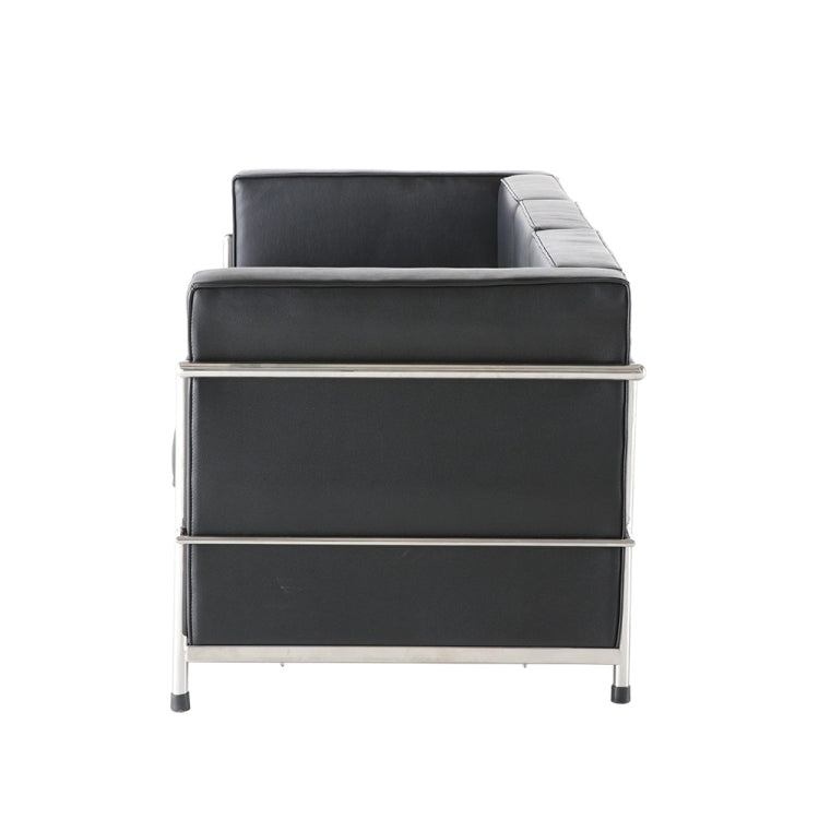 [UK Warehouse] SF203A Stainless Steel Frame PU Leather Sofa Living Room Lounge Sofa Three-seat Sofa