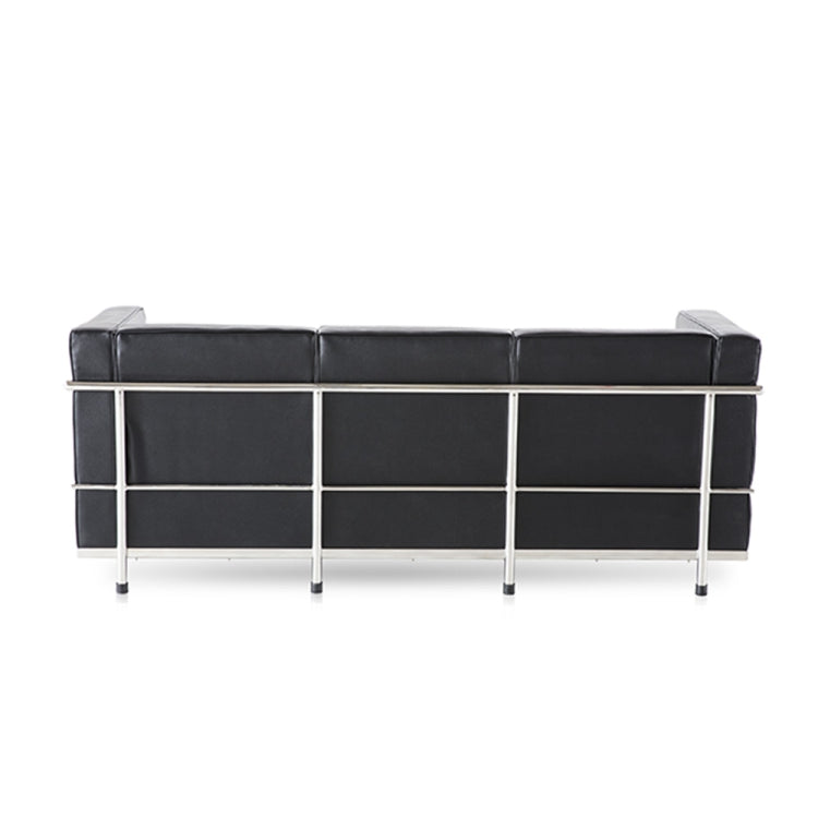 [UK Warehouse] SF203A Stainless Steel Frame PU Leather Sofa Living Room Lounge Sofa Three-seat Sofa