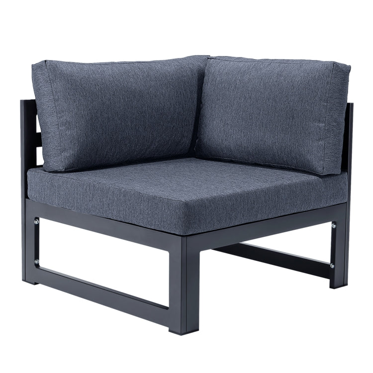 [US Warehouse] HW010A Stainless Steel Frame Fabric Soft Cushion Leisure Sofa L-shaped Sofa