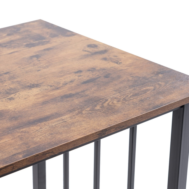 [US Warehouse] 3 PCS Wooden Dining Table Set, Size: 90x60x82cm