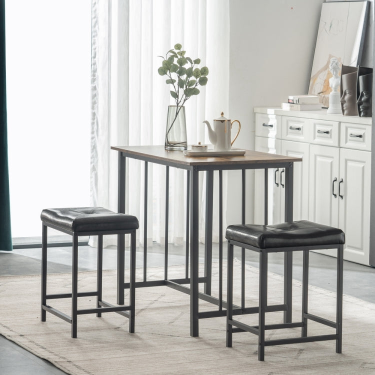 [US Warehouse] 3 PCS Wooden Dining Table Set, Size: 90x60x82cm