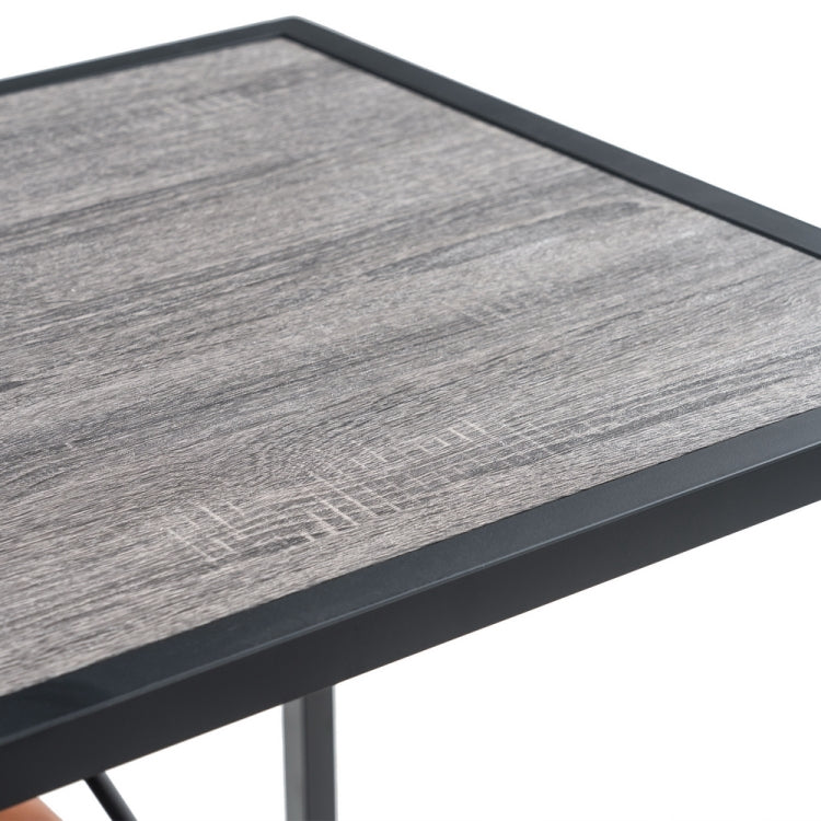 [US Warehouse] 3 PCS PU Dining Table Set, Size: 96x58x88cm