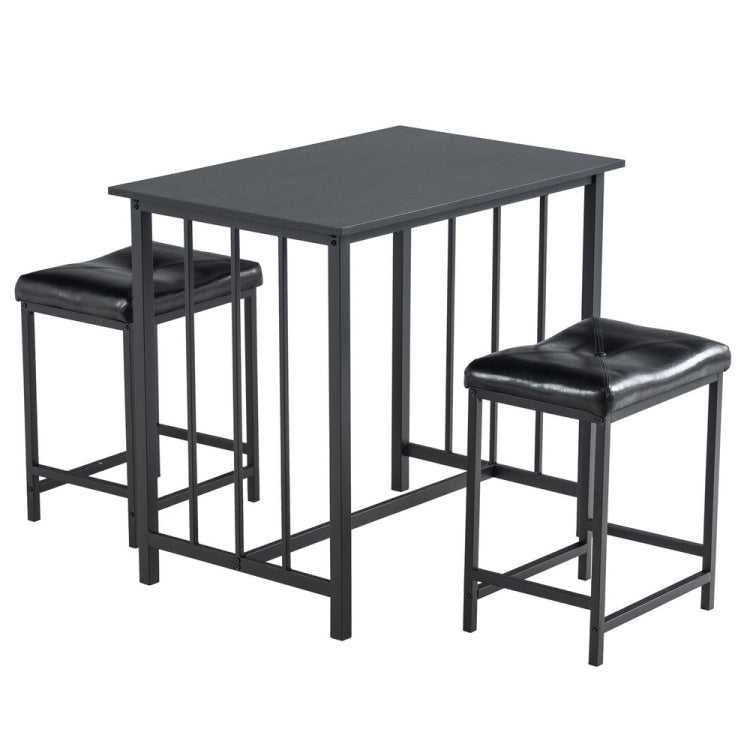 [US Warehouse] 3 in 1 PVC Dining Table Set, Size:  90x60x82cm
