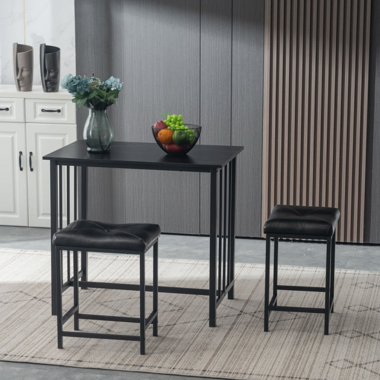 [US Warehouse] 3 in 1 PVC Dining Table Set, Size:  90x60x82cm