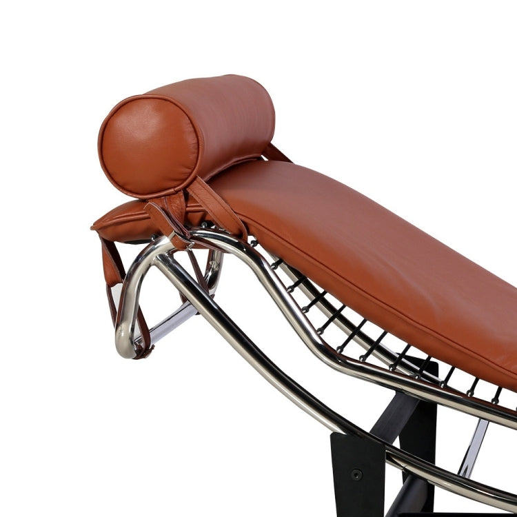 [UK Warehouse] LC806B Lazy Sofa Recliner Retro Classic Full-grain Leather Chaise Lounges (Dark Brown)