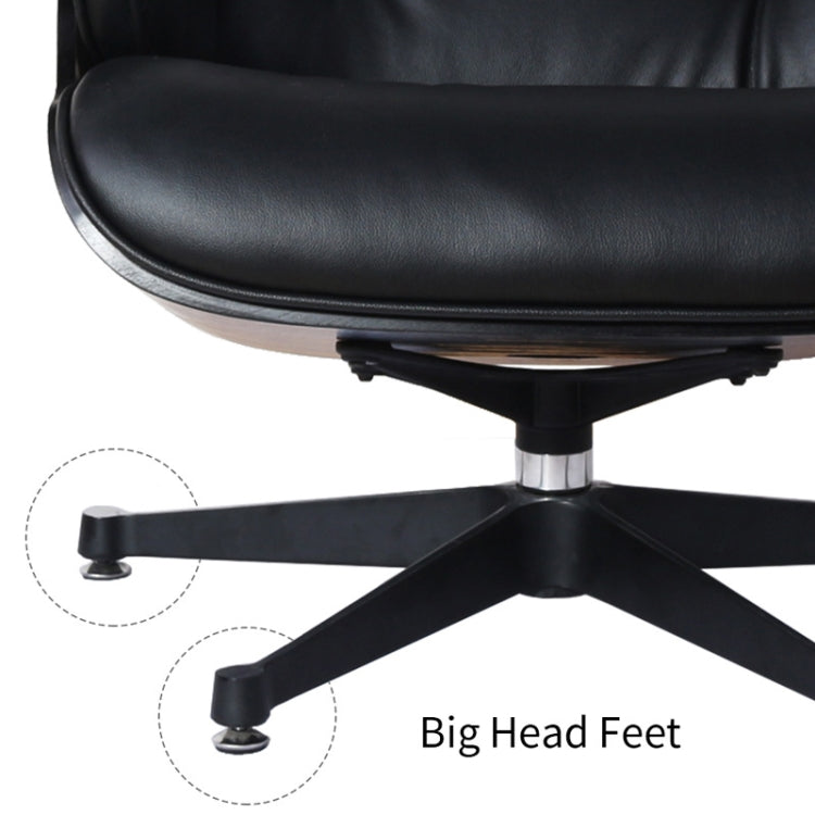 [UK Warehouse] TY-311 Simple Modern Leisure Full-grain Leather Lounge Chairs Full Blackboard Wood Frame Office Chairs