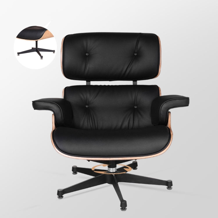 [UK Warehouse] TY-315 Simple Modern Leisure Full-grain Leather Lounge Chairs Fraxinus Mandshurica Wood Frame Office Chairs