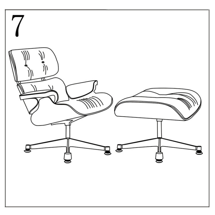 [UK Warehouse] TY-315 Simple Modern Leisure Full-grain Leather Lounge Chairs Fraxinus Mandshurica Wood Frame Office Chairs