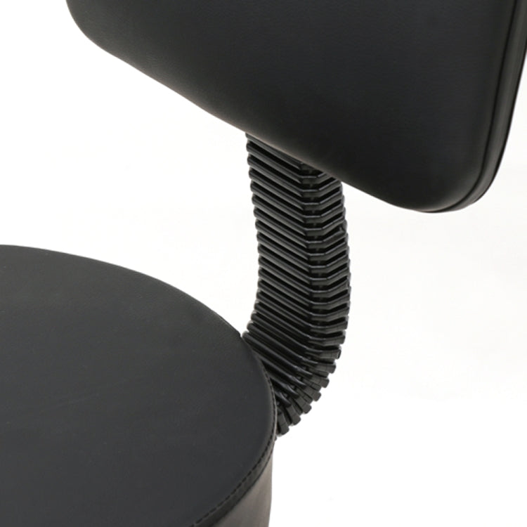 [US Warehouse] Round Shape Adjustable Salon Stool with Back(Black)