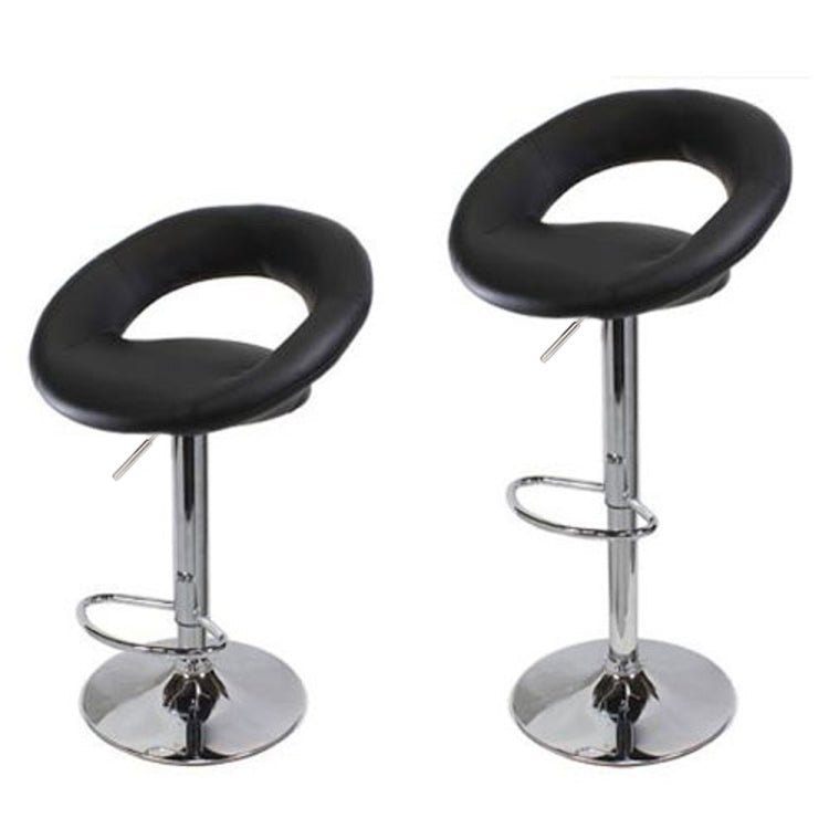 [US Warehouse] 2 PCS Round Cushion Computer Chairs Bar Stools(Black)