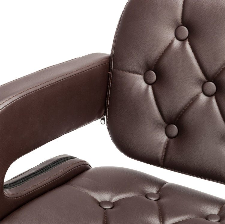 [US Warehouse] 2 PCS Adjustable Square Backrest Button Design Bar Stools with Disk Armrest(Coffee)