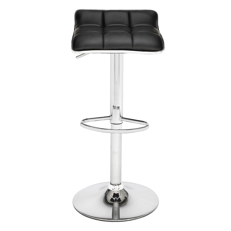 [US Warehouse] 2 PCS PU Fabric Square Board Curved Foot Bar Stools(Black)