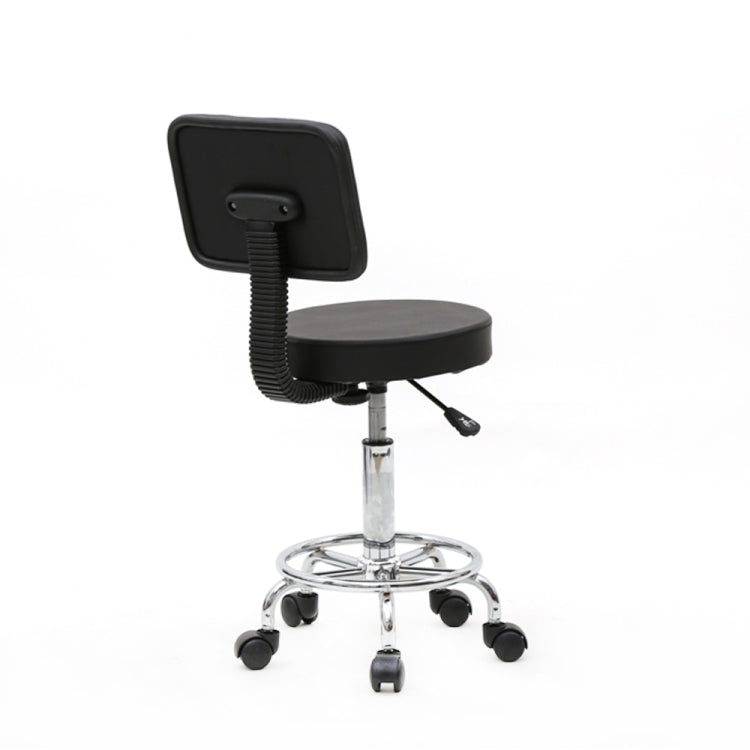 [UK Warehouse] Round Shape Adjustable Salon Stool with Back(Black)