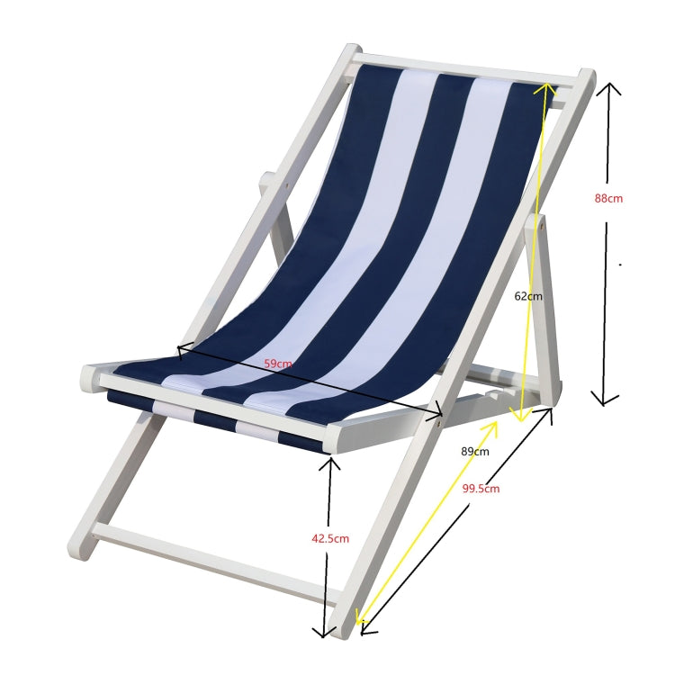 [US Warehouse] Populus Wide-striped Sling Chair, Size: 99.5 x 88 x 59cm