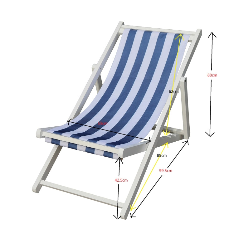 [US Warehouse] Populus Narrow Striped Sling Chair, Size: 99.5 x 88 x 59cm