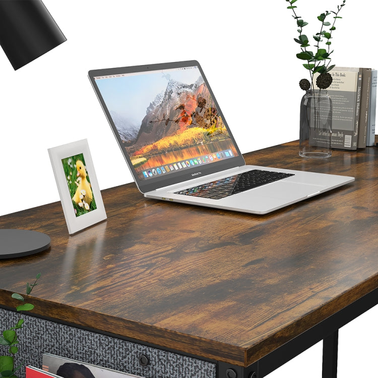 [US Warehouse] 47 inch Modern Simple Style Computer Desk Office Desk Study Desk with Storage Bag & Headset Hook & Adjustable Leg Cushion