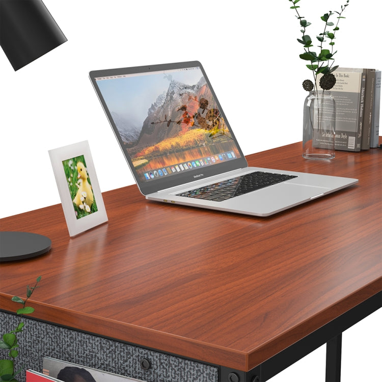 [US Warehouse] 47 inch Modern Simple Style Computer Desk Office Desk Study Desk with Storage Bag & Headset Hook & Adjustable Leg Cushion